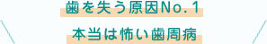 歯を失う原因No.１本当は怖い歯周病。上里町の歯医者　戸矢歯科医院ではその対処法があります。